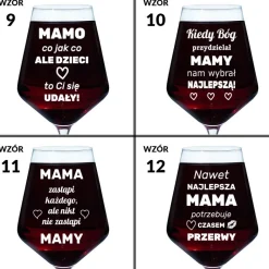Kieliszek do wina z grawerem KROSNO - prezent dla Mamy