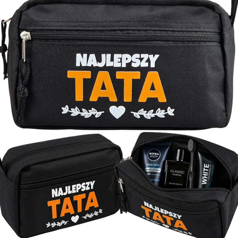 Kosmetyczka Najlepszy Tata - Prezent dla Taty na Dzień Ojca Święta Urodziny