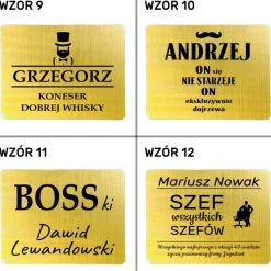 Kostki Kamienie do Whisky z Grawerem - Prezent dla Męża Chłopaka Faceta Taty Dziadka Mężczyzny na Święta Urodziny