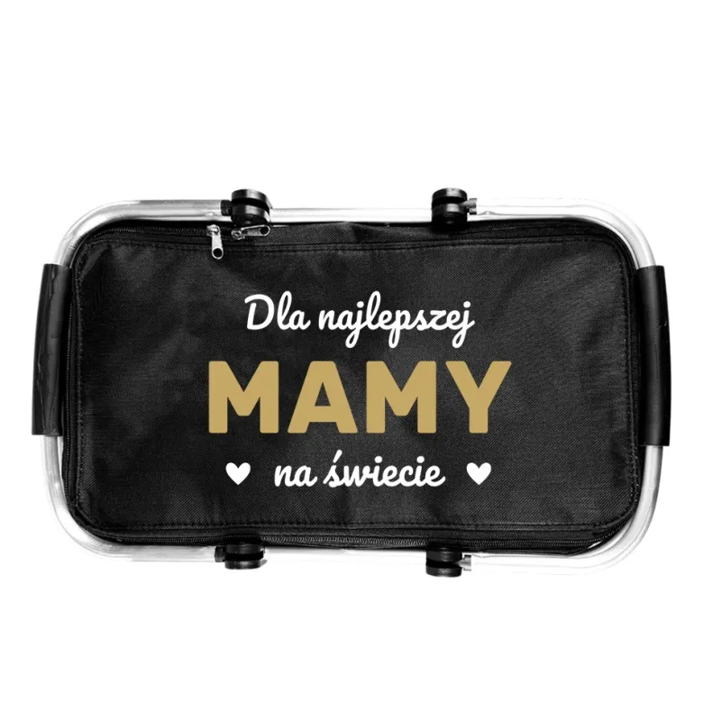 Kosz Piknikowy Dla Najlepszej Mamy - Prezent dla Mamy na Dzień Matki Urodziny Święta