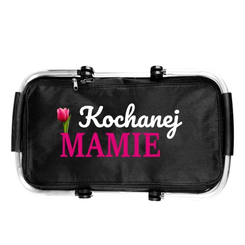 Kosz Piknikowy Kochanej Mamie - Prezent dla Mamy na Dzień Matki Urodziny Święta