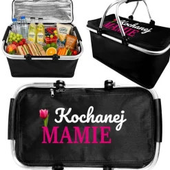 Kosz Piknikowy Kochanej Mamie - Prezent dla Mamy na Dzień Matki Urodziny Święta