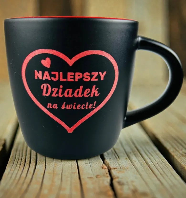 Kubek Ceramiczny z Grawerem dla Dziadka - Prezent na Dzień Babci i Dziadka Święta