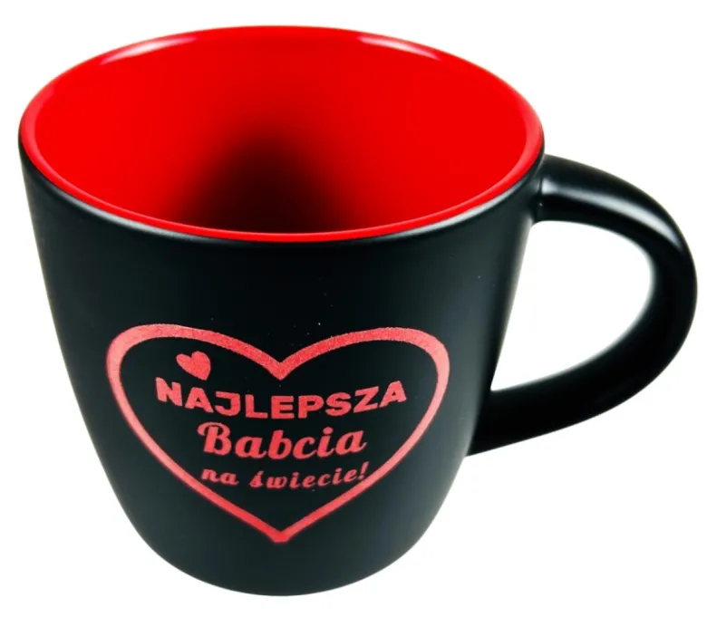 Kubek Ceramiczny z Grawerem dla Babci - Prezent na Dzień Babci i Dziadka Święta