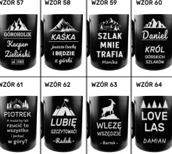 Kubek Metalowy Turystyczny z Karabińczykiem - Prezent dla Wędkarza Miłośnik Żołnierza Gór Kierowcy