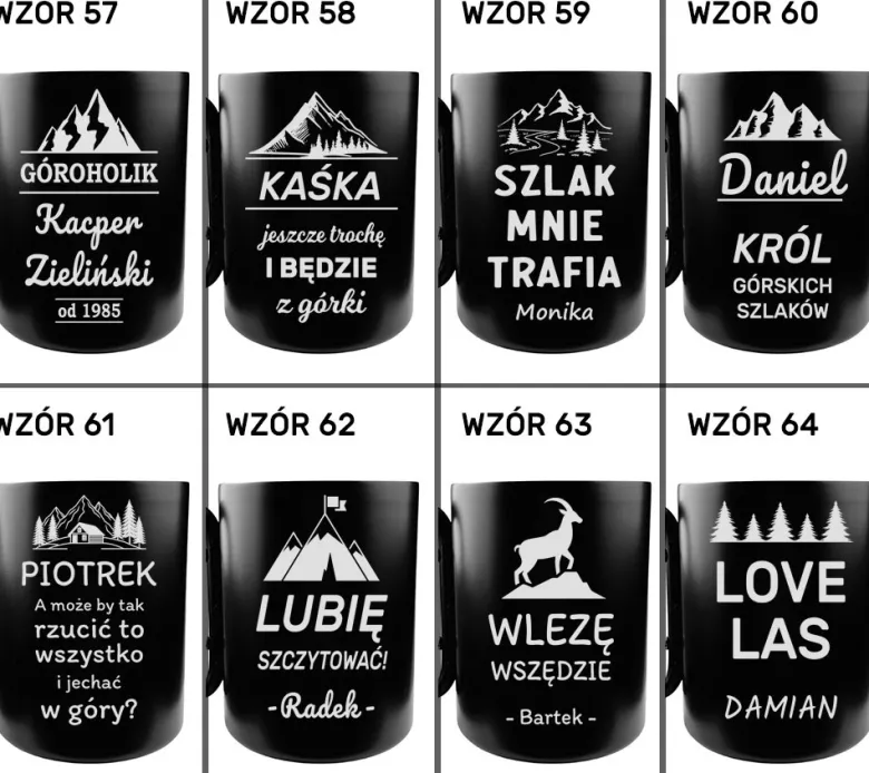 Kubek Metalowy Turystyczny z Karabińczykiem - Prezent dla Wędkarza Miłośnik Żołnierza Gór Kierowcy