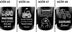 Kubek Metalowy Turystyczny z Karabińczykiem - Prezent dla Wędkarza Miłośnik Żołnierza Gór Kierowcy