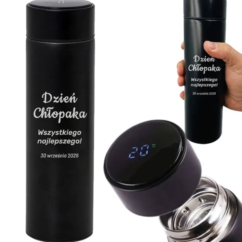 Kubek Termiczny 500 ml z Grawerem - prezent na Dzień Chłopaka Szkoła Praca