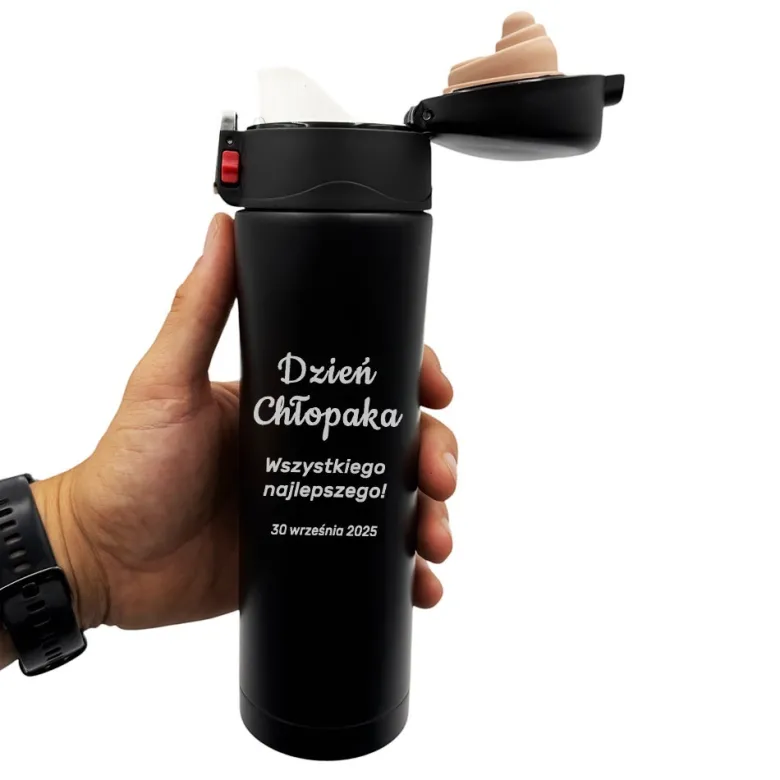 Kubek Termiczny 500ml z Grawerem - prezent na Dzień Chłopaka Szkoła Praca