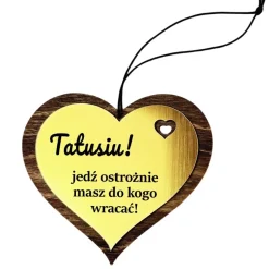 Kubek Termiczny + Zawieszka Zestaw Tatusiu Jedź Ostrożnie - Prezent dla Taty na Dzień Ojca Święta