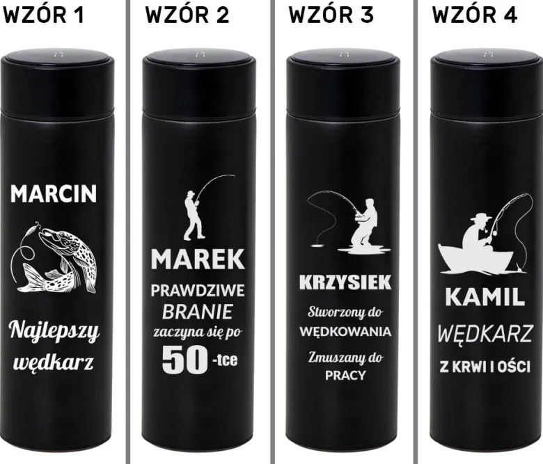 Kubek Termiczny z Grawerem dla Wędkarza- prezent dla taty męża na święta urodziny