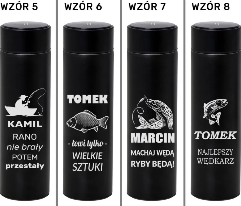Kubek Termiczny z Grawerem dla Wędkarza- prezent dla taty męża na święta urodziny