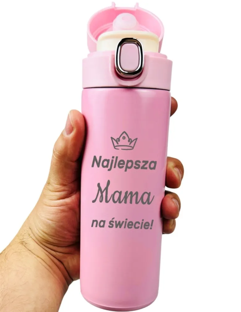 Kubek Termiczny z Grawerem Najlepsza Mama - Prezent dla Mamy na Dzień Matki Święta Urodziny