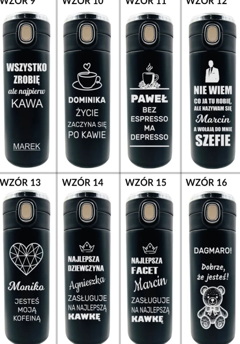 Kubek Termiczny z Grawerem - prezent dla kobiety faceta dziewczyny chłopaka żony męża na urodziny święta