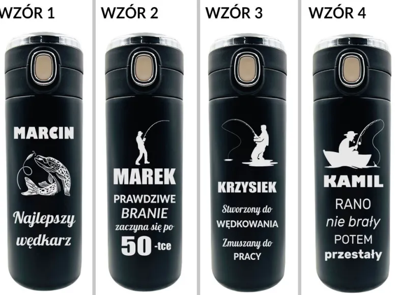 Kubek Termiczny z Grawerem - prezent dla wędkarza na święta urodziny