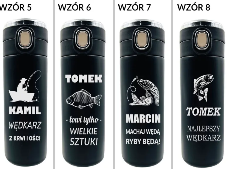 Kubek Termiczny z Grawerem - prezent dla wędkarza na święta urodziny