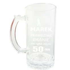 Kufel do Piwa z Grawerem dla Wędkarza - Prezent dla Taty, Męża, Chłopaka, Dziadka, Mężczyzny na Święta Urodziny