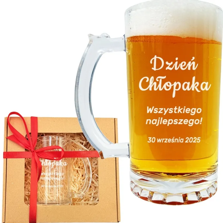 Kufel do Piwa z grawerem - prezent na Dzień Chłopaka dla kolegi z pracy