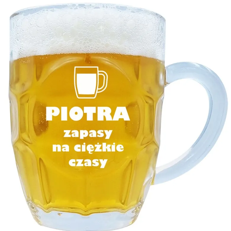 Kufel do Piwa z Grawerem - prezent dla faceta mężczyzny na urodziny święta