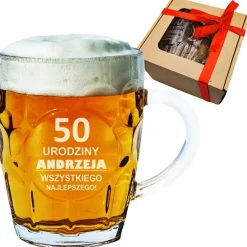 Kufel do Piwa z Grawerem - prezent dla faceta mężczyzny na urodziny święta