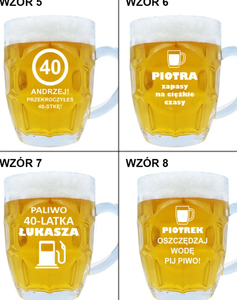 Kufel do Piwa z Grawerem - prezent dla faceta mężczyzny na urodziny święta