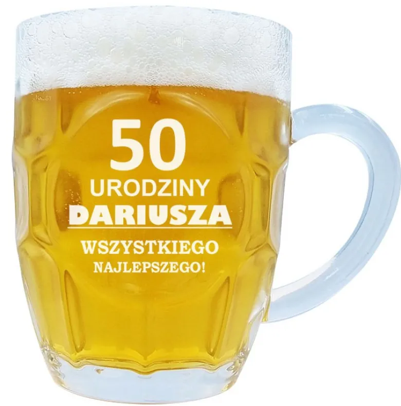 Kufel do Piwa z Grawerem - prezent dla faceta mężczyzny na urodziny święta