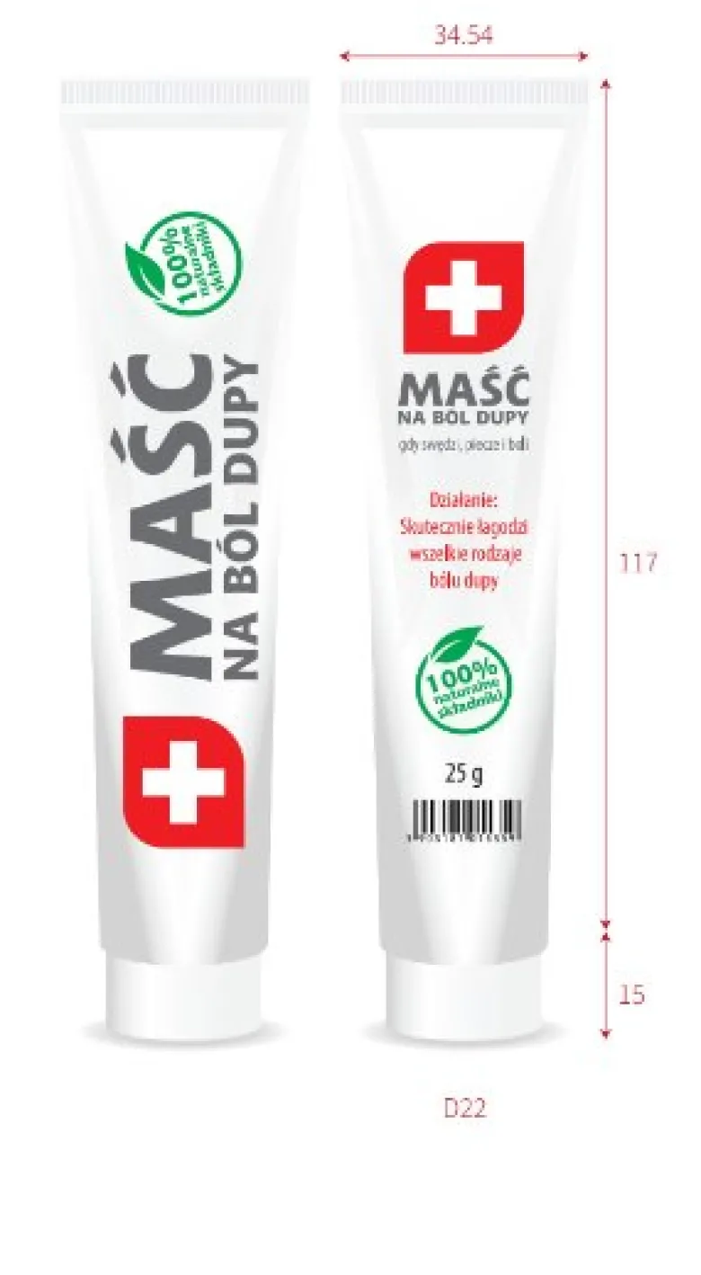 Maść na ból dupy w pudełeczku