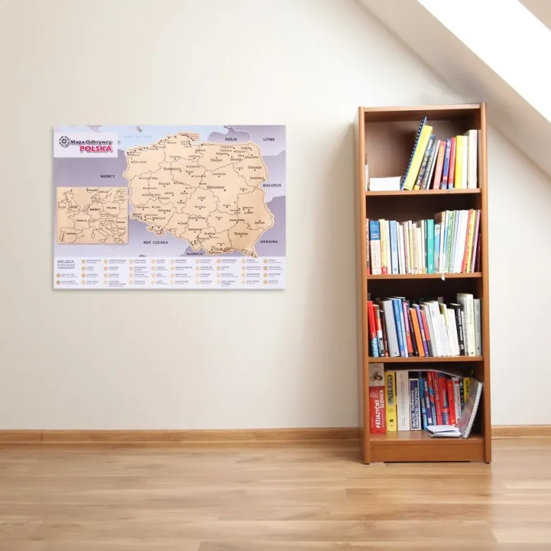 Mapa Odkrywcy - Polska - ulepszona zdrapka