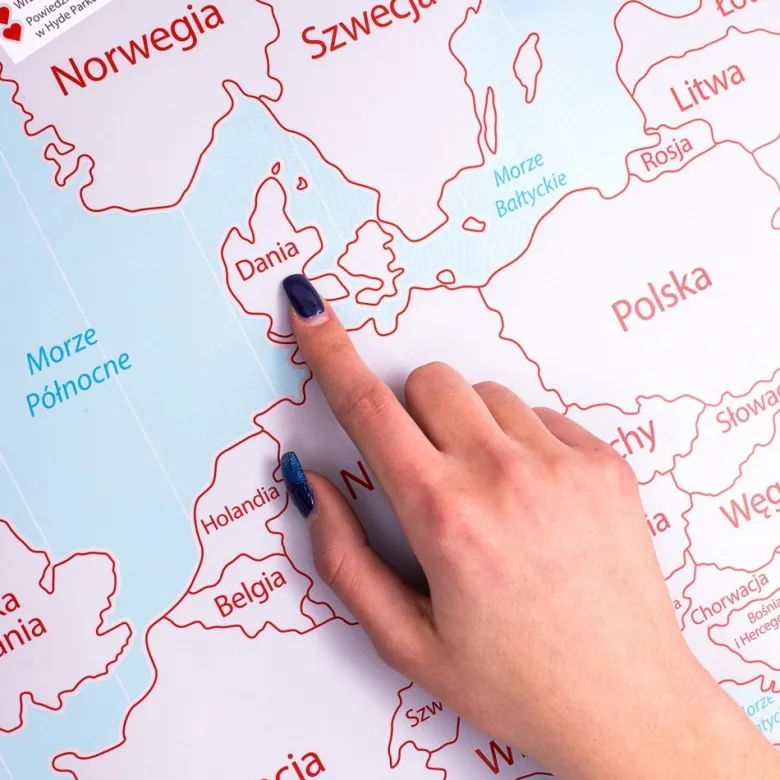 Mapa Zdrapka Europa dla Dwojga - ulepszona zdrapka