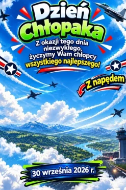Metalowy Odrzutowiec z Napędem + Życzenia - Prezent na Dzień Chłopaka do Szkoły Przedszkola Klasy