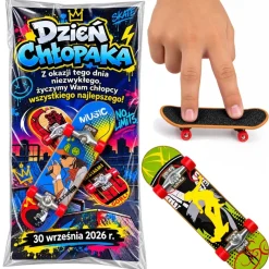 Mini Deskorolka na Palce Fingerboard + Życzenia - Prezent na Dzień Chłopaka do Szkoły Przedszkola Klasy