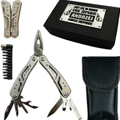Multitool 13w1 z Grawerem - Prezent dla Męża Taty Chłopaka Teścia Syna na Święta Narzędzie Wielofunkcyjne