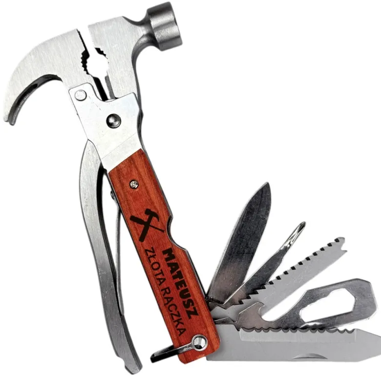 Multitool 8w1 z Grawerem - Prezent dla Taty Męża Chłopaka Dziadka na Urodziny Dzień Ojca Święta