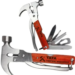 Multitool 8w1 z Grawerem TATA naprawi wszystko - Prezent dla Taty na Dzień Ojca Urodziny Święta