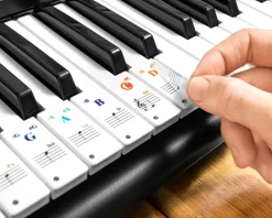 Naklejki do nauki gry na pianinie, keyboardzie, fortepianie