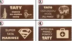Nosidło na piwo drewniane z grawerem dla Taty