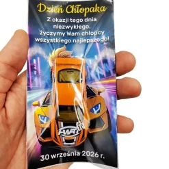 Oryginalny Hot Wheels + Życzenia - Prezent na Dzień Chłopaka Przedszkole Szkoła Autko Samochodzik