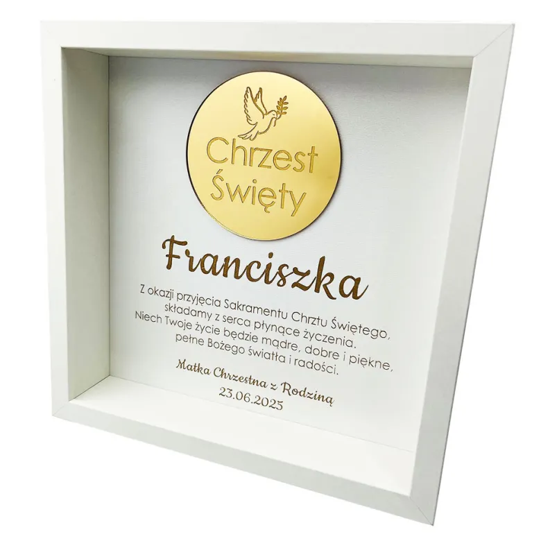 Pamiątka Chrztu Świętego - prezent na chrzest dla chłopca dziewczynki
