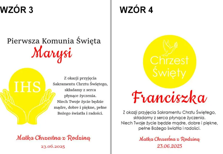 Pamiątka Chrztu Świętego - prezent na chrzest dla chłopca dziewczynki