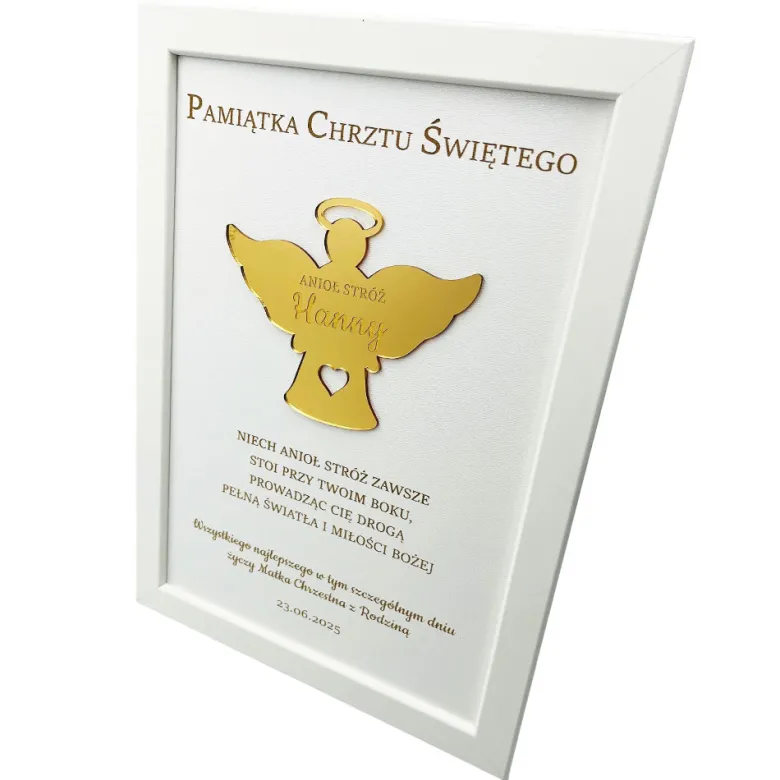 Pamiątka Chrztu Świętego - prezent na chrzest dla chłopca dziewczynki