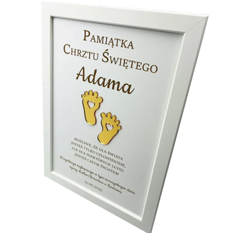 Pamiątka Chrztu Świętego - prezent na chrzest dla chłopca dziewczynki