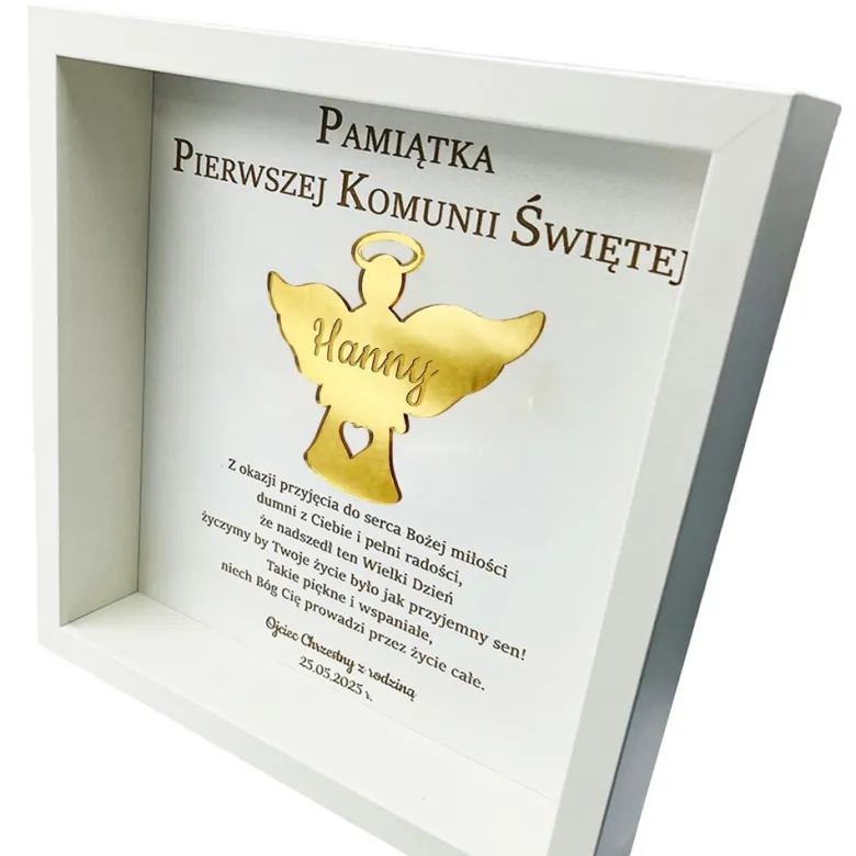 Pamiątka Pierwszej Komunii Świętej - prezent na Pierwszą Komunię Świętą dla chłopca dziewczynki