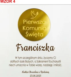 Pamiątka Pierwszej Komunii Świętej - prezent na Pierwszą Komunię Świętą dla chłopca dziewczynki