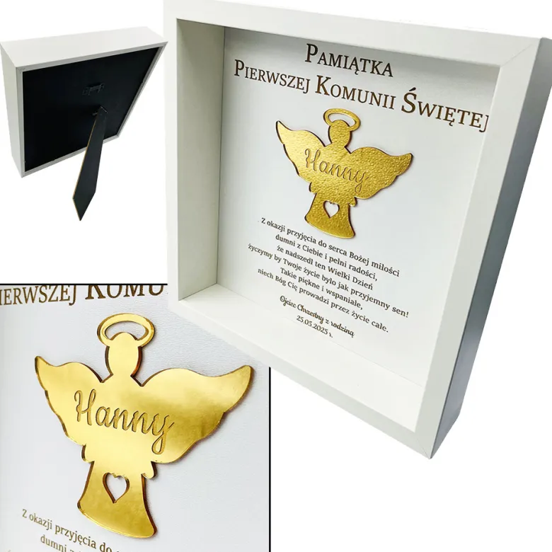 Pamiątka Pierwszej Komunii Świętej - prezent na Pierwszą Komunię Świętą dla chłopca dziewczynki