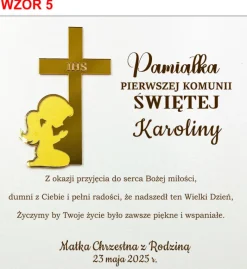 Pamiątka Pierwszej Komunii Świętej - prezent na Pierwszą Komunię Świętą dla chłopca dziewczynki