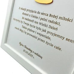 Pamiątka Pierwszej Komunii Świętej - prezent ramka na Pierwszą Komunię Świętą dla chłopca dziewczynki