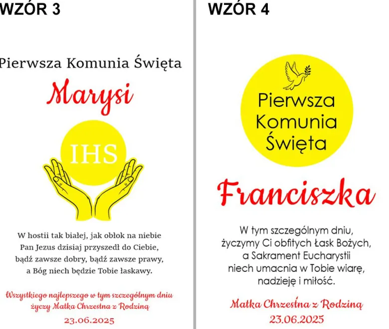 Pamiątka Pierwszej Komunii Świętej - prezent ramka na Pierwszą Komunię Świętą dla chłopca dziewczynki