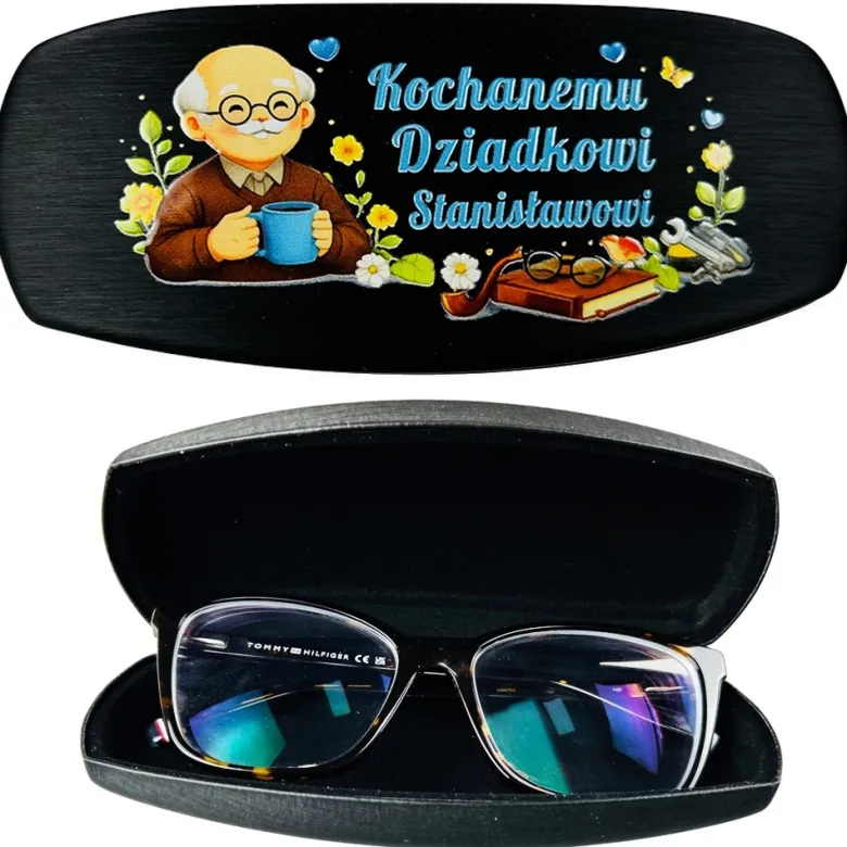 Personalizowane Etui na Okulary dla Dziadka - Prezent na Dzień Babci i Dziadka