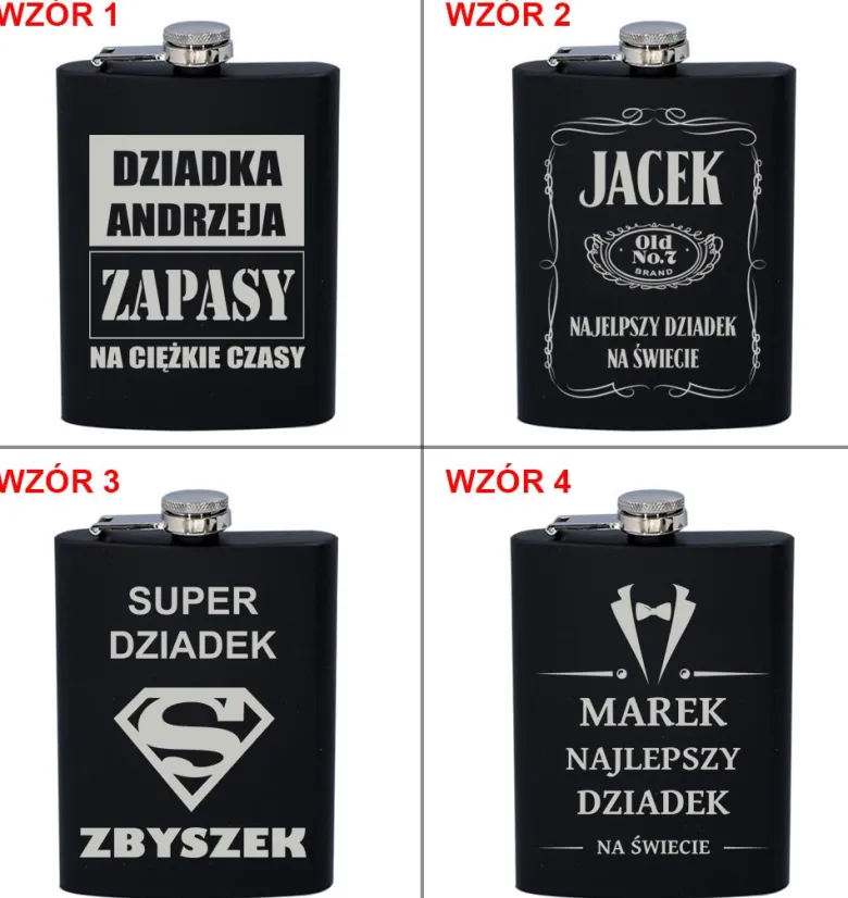 Piersiówka z Grawerem - prezent dla Dziadka na Dzień Dziadka