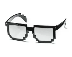 Pikselowe okulary 8 bit pixel - przeźroczyste